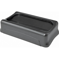 Contenants Slim Jim a/canaux de ventilation, Couvercle &agrave; battant, Plastique, Convient aux contenants 20-1/2" x 11-2/5" Maritime Industrial Rubber