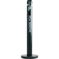 Smokers' Pole Cigarette Receptacle, Free-Standing, Aluminum, 41" Height Maritime Industrial Rubber