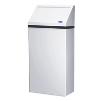 Wall-Mounted Waste Receptacle, Steel, 13.2 US gal. Maritime Industrial Rubber