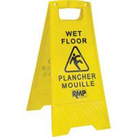 Safety Wet Floor Sign, Bilingual with Pictogram Maritime Industrial Rubber