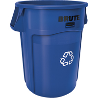 Contenants ronds pour le recyclage BRUTE, Vrac, Plastique, 44 gal. US Maritime Industrial Rubber