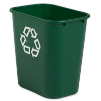 Medium Recycling Wastebasket, Deskside, Plastic, 28 US Qt. Maritime Industrial Rubber