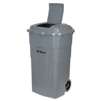 Roll Out Garbage Bin, Polyethylene, 65 US gal. Maritime Industrial Rubber