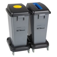 Recycling & Waste Receptacle Dolly, Polypropylene, Black, Fits: 17-1/4" x 12-1/2" Maritime Industrial Rubber