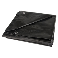 B&acirc;che, Usage industriel l&eacute;ger, Noir, 6' x 8' x 8 mils Maritime Industrial Rubber