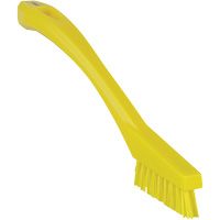 Detail Brush, Stiff Bristles, 8" Long, Yellow Maritime Industrial Rubber