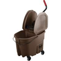 WaveBrake&reg; Mop Bucket & Wringer Combo Pack, Down Press, 8.75 US Gal.(35 Quart), Brown Maritime Industrial Rubber