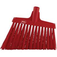 T&ecirc;te de balai oblique, Crins Extra-ferme, 12", Polyester, Rouge Maritime Industrial Rubber