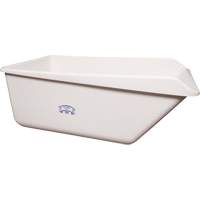 Angled Dump Tub, Plastic, White Maritime Industrial Rubber