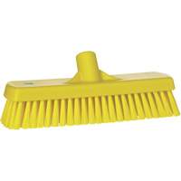 Brosse &agrave; r&eacute;curer pour planchers et murs, Crins Ferme, 12", Polyester, Jaune Maritime Industrial Rubber