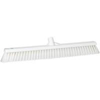 Combo Bristle Push Broom, Coarse/Fine Bristles, 24", Polyester, White Maritime Industrial Rubber