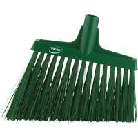 T&ecirc;te de balai oblique, Crins Extra-ferme, 12", Polyester, Vert Maritime Industrial Rubber