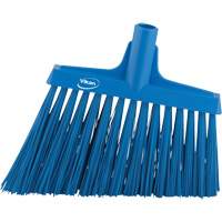 T&ecirc;te de balai oblique, Crins Extra-ferme, 12", Polyester, Bleu Maritime Industrial Rubber