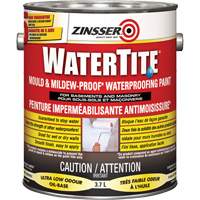 Watertite&reg; Mold & Mildew-Proof Waterproofing Paint, White, Eggshell, 3.78 L, Gallon Maritime Industrial Rubber