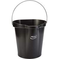 Seau pour l'hygi&egrave;ne des aliments, Noir, 3 gal. US Maritime Industrial Rubber