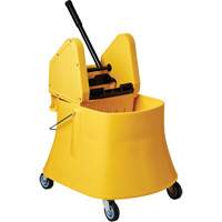 Champ Bucket & Wringer Combo, Down Press, 7.5 US Gal. (30 Quarts), Yellow Maritime Industrial Rubber