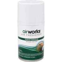 AirWorks&reg; Metered Air Fresheners, Tropical Tradewinds, Aerosol Can Maritime Industrial Rubber