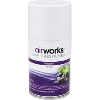 AirWorks&reg; Metered Air Fresheners, Vineyard, Aerosol Can Maritime Industrial Rubber