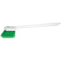 Brosse &agrave; recoins &agrave; manche long, 20" l, Soies PVC, Vert Maritime Industrial Rubber