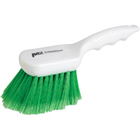 Brosse &agrave; recoins &agrave; manche court, 9" l, Soies Synth&eacute;tique, Vert Maritime Industrial Rubber