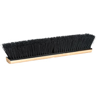 Push Broom Head, 18", Medium, PVC/Tampico Bristles Maritime Industrial Rubber