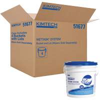 Syst&egrave;me d'essuie-tout en seau avec couvercle WetTask Maritime Industrial Rubber