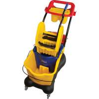 Multifunctional Mop Trolley, Down Press, 9.5 US Gal.(38 Quart), Yellow Maritime Industrial Rubber