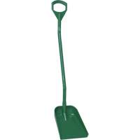 Pelle ergonomique &agrave; lame r&eacute;duite, Longueur de 50", Plastique, Vert Maritime Industrial Rubber