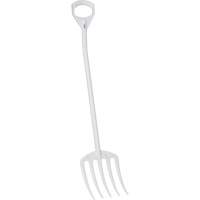 Fourche hygi&eacute;nique, Longueur de 49", Plastique, Blanc Maritime Industrial Rubber