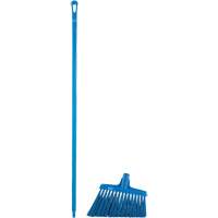 Angle Broom Head with Handle, X-Coarse Bristles, 12", Polyester, Blue Maritime Industrial Rubber