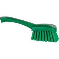 Short-Handled Washing Brush, Soft Bristles, 10-1/2" Long, Green Maritime Industrial Rubber