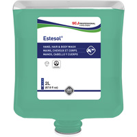 Nettoyant pour les mains, les cheveux et le corps Estesol, 2 L, For&ecirc;t tropicale, Cartouche en plastique Maritime Industrial Rubber
