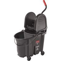 Wavebrake&reg; Bucket & Wringer, Down Press, 8.75 US Gal.(35 Quart), Black Maritime Industrial Rubber