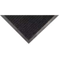 Twin Rib Matting, Wiper/Scraper, 3' x 5' x 1/4", Charcoal Maritime Industrial Rubber