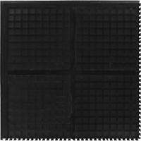 Tuile de centre modulaire Hog Heaven III Comfort, Ondul&eacute;, 3' x 3' x 3/4", Noir, Nitrile Maritime Industrial Rubber