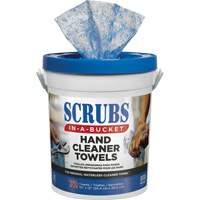Serviettes nettoyantes pour les mains, 72 lingettes, 12" x 10" Maritime Industrial Rubber