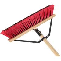 Push Broom with Braced Handle, 18", Medium, PVC Bristles Maritime Industrial Rubber
