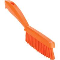 Narrow Hand Brush with Short Handle, Extra Stiff Bristles, 11-4/5" Long, Orange Maritime Industrial Rubber