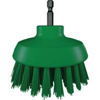 HyDrive Round Drill Brush, Extra Stiff Bristles, 3-1/10" Long, Green Maritime Industrial Rubber
