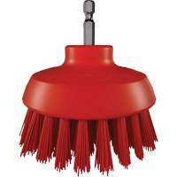 HyDrive Round Drill Brush, Extra Stiff Bristles, 3-1/10" Long, Red Maritime Industrial Rubber