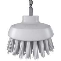 HyDrive Round Drill Brush, Extra Stiff Bristles, 3-1/10" Long, White Maritime Industrial Rubber
