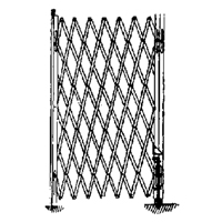 Barri&egrave;res de s&eacute;curit&eacute; galvanis&eacute;es repliables, Repliable simple fixe, 4' lo x 6' h d&eacute;ploy&eacute; Maritime Industrial Rubber