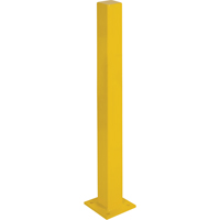 Butoirs robustes, Acier, 48" h x 4" la, Jaune Maritime Industrial Rubber