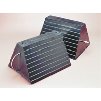 Cale de roue, 9" x 8" x 6", Noir Maritime Industrial Rubber