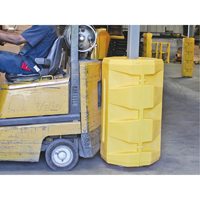 Column Protectors, 6-1/4" x 6-1/4" Inside Opening, 23-1/2" L x 23-1/2" W x 39-1/2" H, Yellow Maritime Industrial Rubber