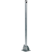 Butoirs repliables, Acier, 42" h x 1-3/4" la, Argent Maritime Industrial Rubber