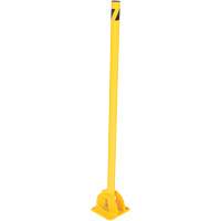 Butoirs repliables, Acier, 42" h x 1-3/4" la, Jaune Maritime Industrial Rubber
