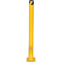 Borne d&eacute;sax&eacute;e, Acier, 54" h x 4-1/2" la, Jaune Maritime Industrial Rubber