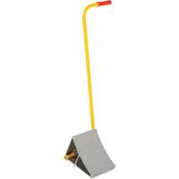 Aluminum Wheel Chock With Handle, 7" W x 11-7/8" D x 7-11/16" H Maritime Industrial Rubber