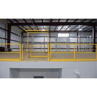 Barri&egrave;re de s&eacute;curit&eacute; pour mezzanine, 68-1/2" lo x 42" ha, 80-1/16" &eacute;lev&eacute;e, Jaune Maritime Industrial Rubber